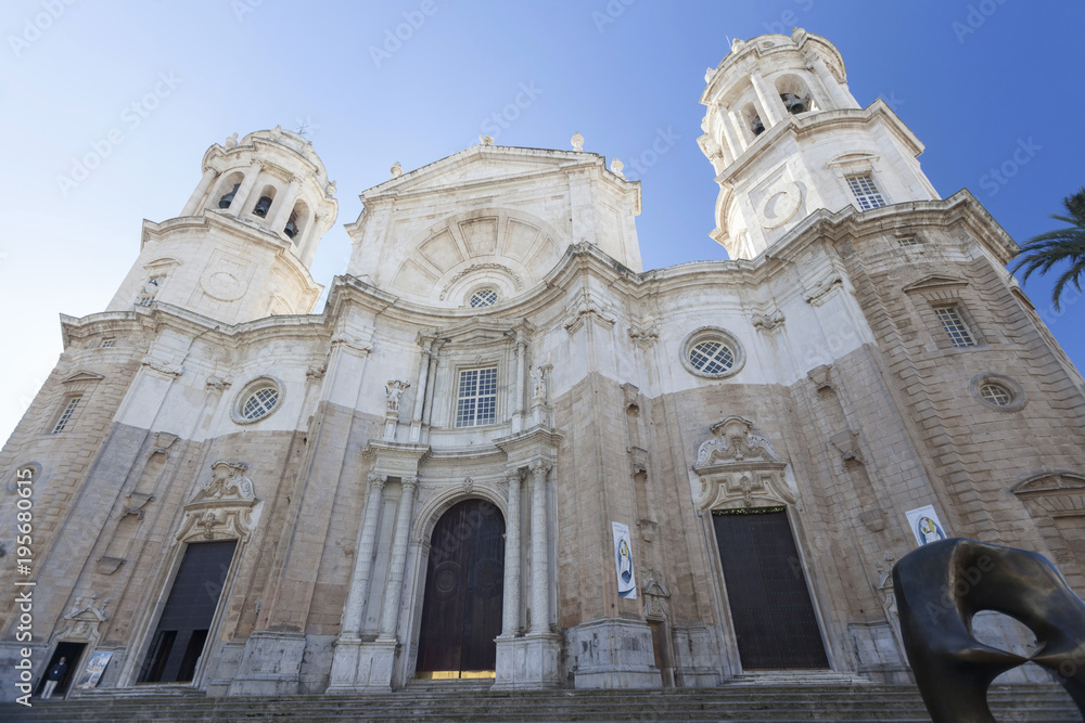 Cathedral, neo-classic and baroque style, iconic monument city of Cadiz, Andalucia.Spain. Cathedral, neo-classic and baroque style, iconic monument city of Cadiz, Andalucia.Spain.