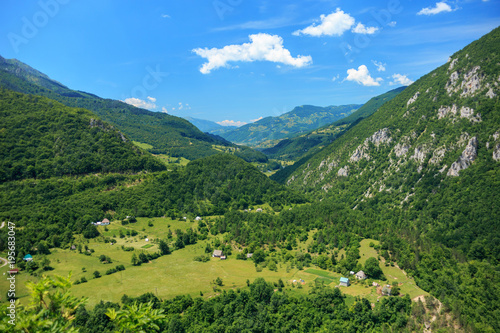 Montenegro s green mountains  beautiful mountain landscape