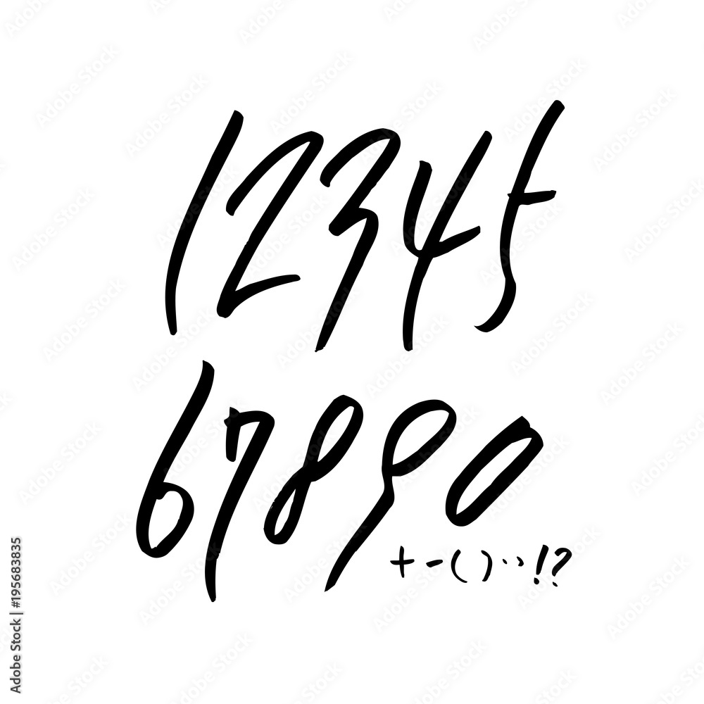 벡터 문자 / 손으로 쓴 글씨체 벡터 문자 / 손으로 쓴 글씨체
