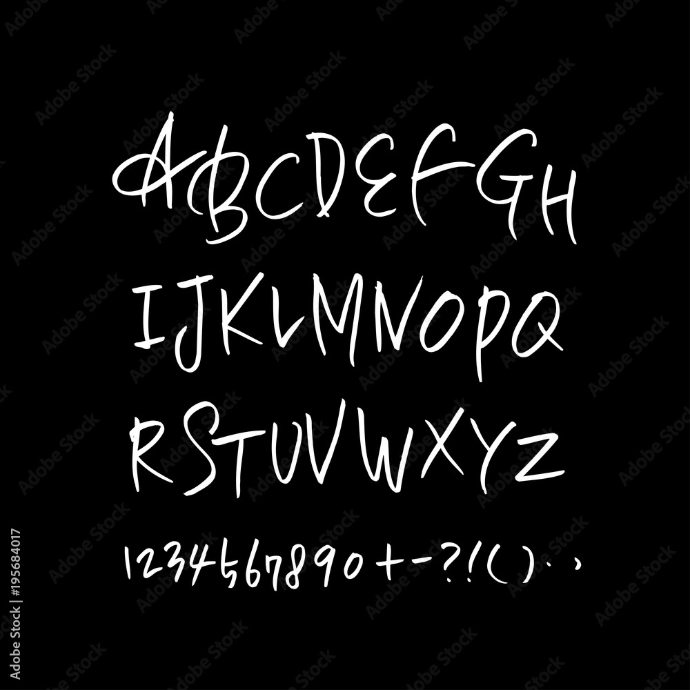 벡터 문자 / 손으로 쓴 글씨체
