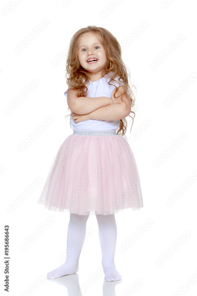 Fashionable little girl in a dress Fashionable little girl in a dress