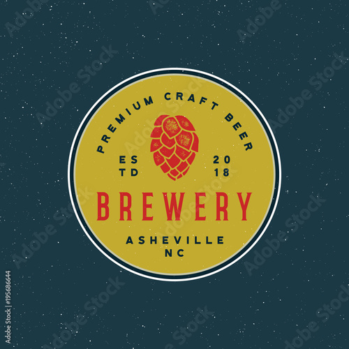 vintage brewery logo. retro styled beer emblem. vector illustration