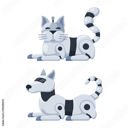 Robot cat and dog