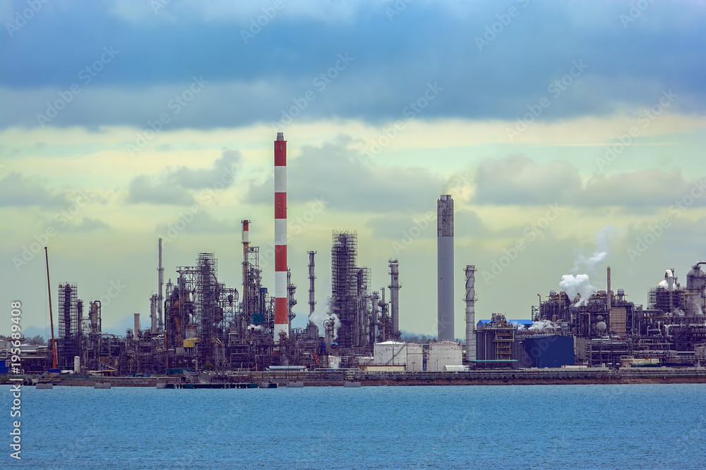 Oil refinery on Jurong Island. Singapore.