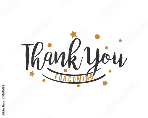 thank you for coming typography typographic creative writing text image 2