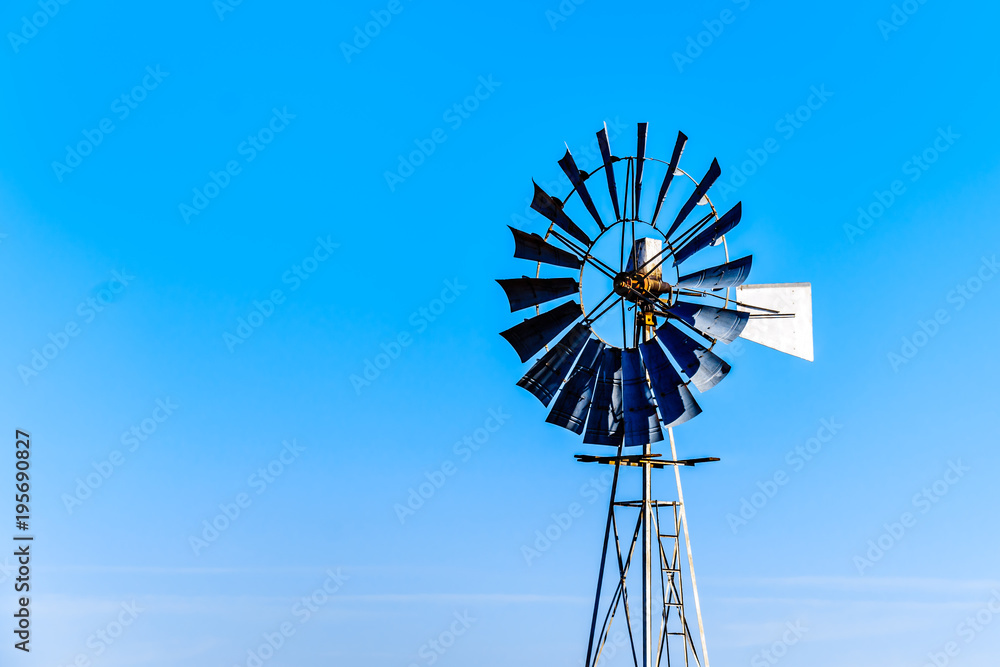 Steel Windpump in the semi desert Karoo region in South Africa Steel Windpump in the semi desert Karoo region in South Africa
