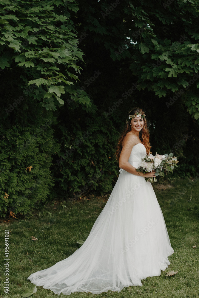 A Portrait of a Stunning Bride in the Forest A Portrait of a Stunning Bride in the Forest