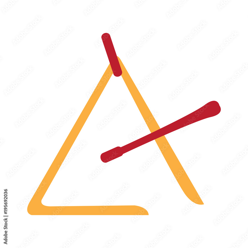 Isolated triangle icon. Musical instrument Isolated triangle icon. Musical instrument