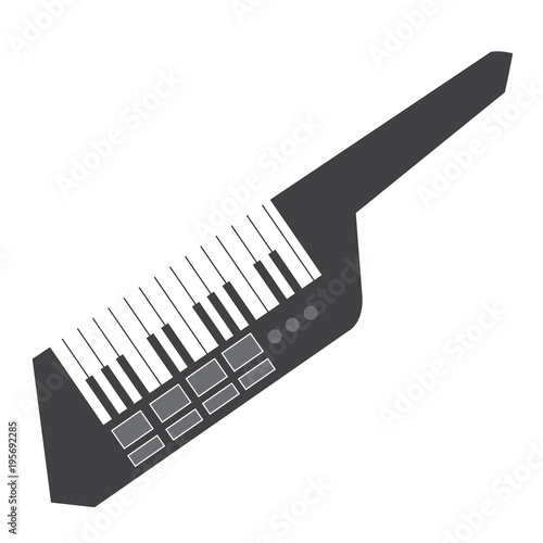 Isolated keytar icon. Musical instrument