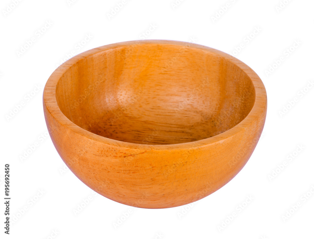 wood bowl isolated on white background wood bowl isolated on white background
