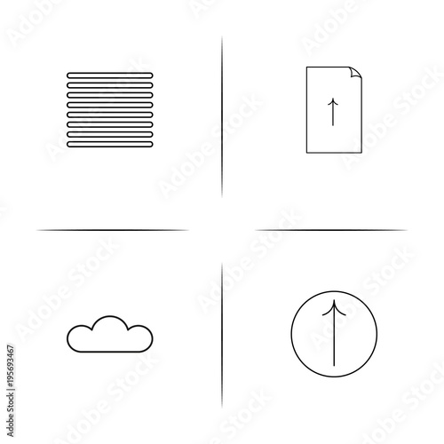 Web And Text simple linear icon set.Simple outline icons