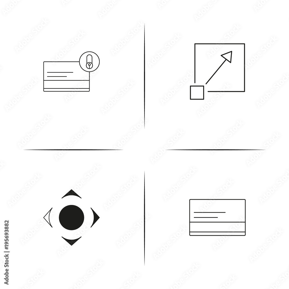 Interface simple linear icon set.Simple outline icons Interface simple linear icon set.Simple outline icons
