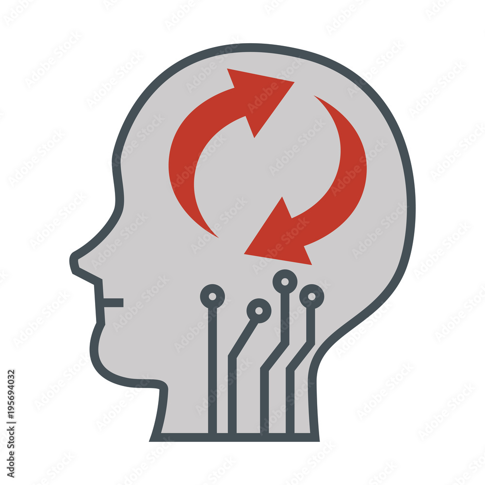 head profile with arrows reload head profile with arrows reload