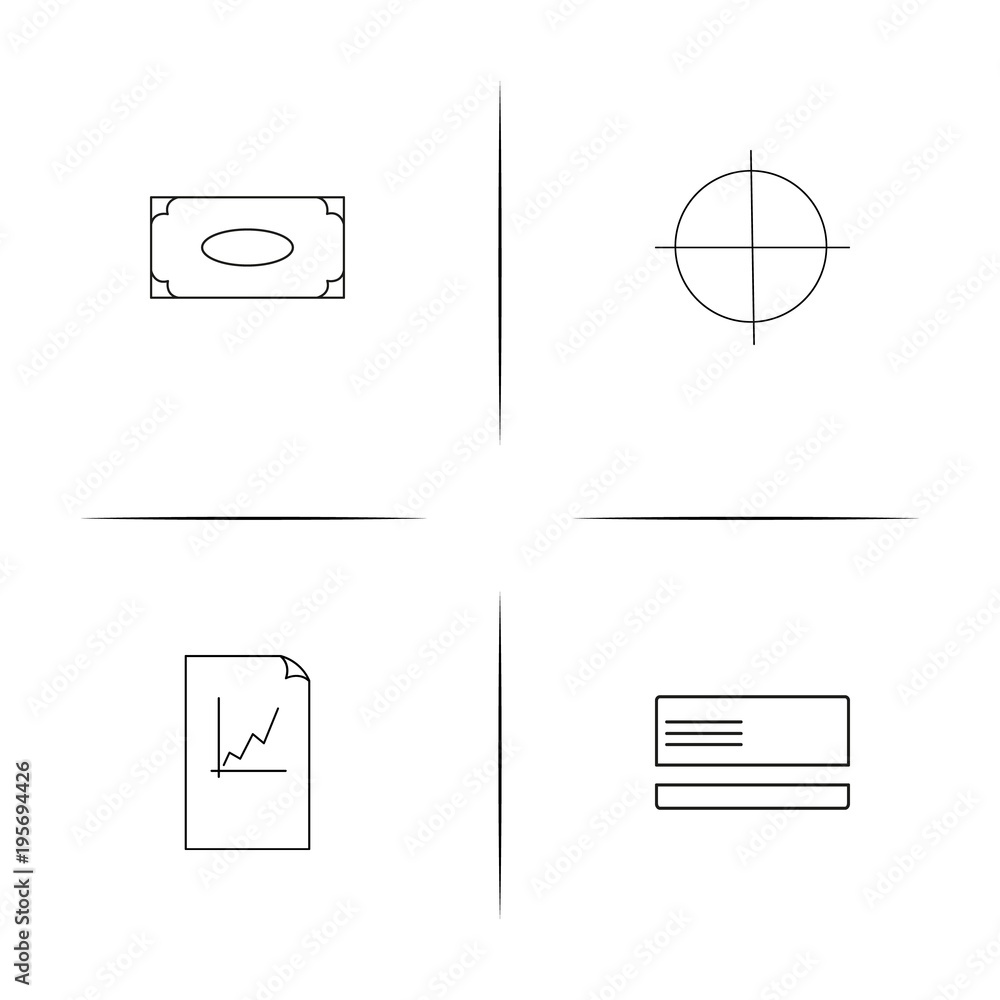 Banking, Finance And Money simple linear icon set.Simple outline icons Banking, Finance And Money simple linear icon set.Simple outline icons
