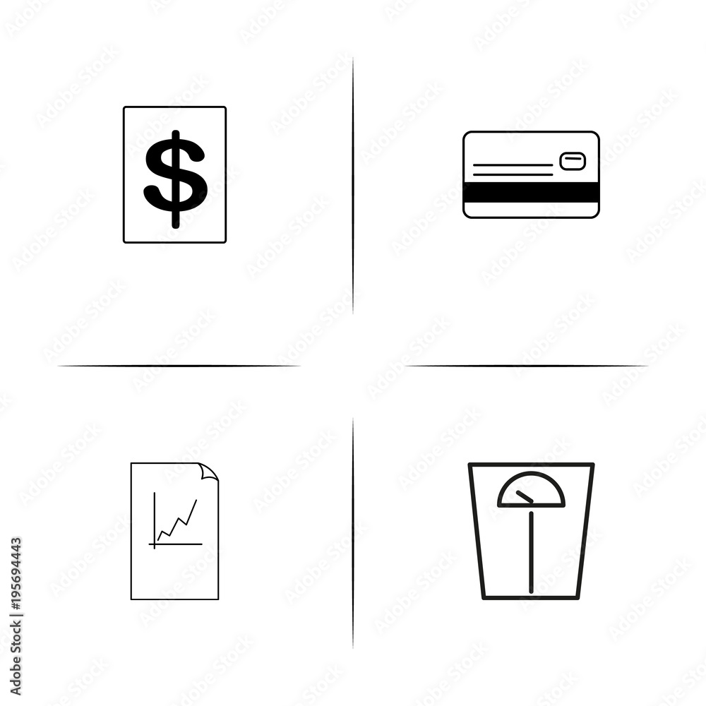 Banking, Finance And Money simple linear icon set.Simple outline icons Banking, Finance And Money simple linear icon set.Simple outline icons