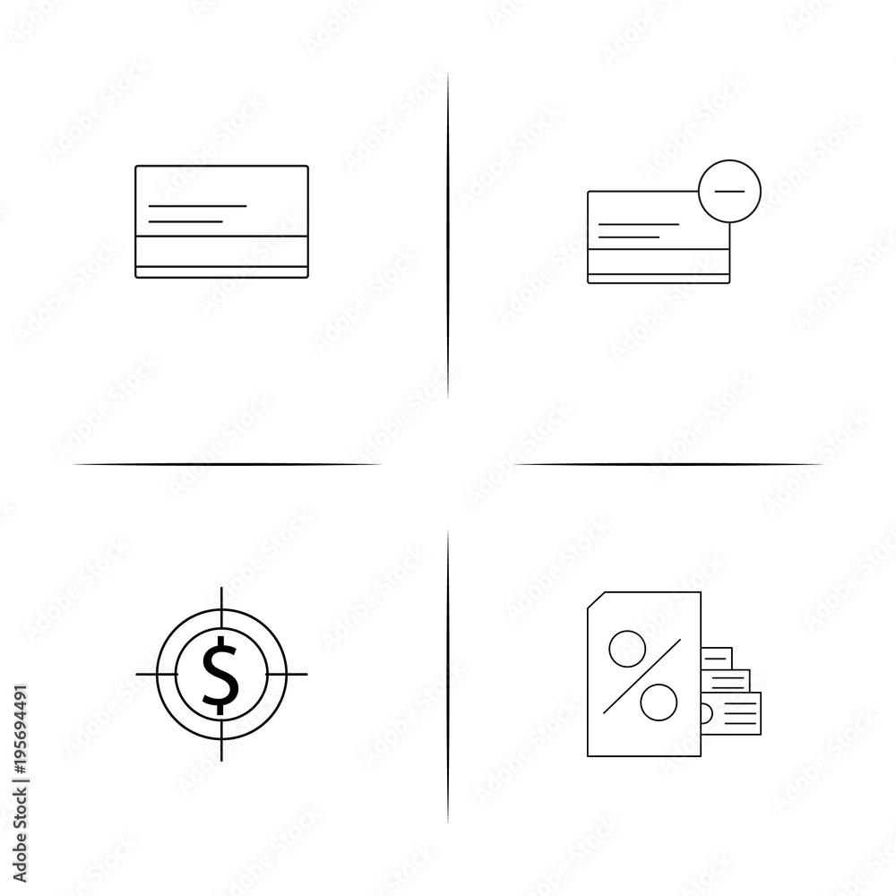 Banking, Finance And Money simple linear icon set.Simple outline icons Banking, Finance And Money simple linear icon set.Simple outline icons
