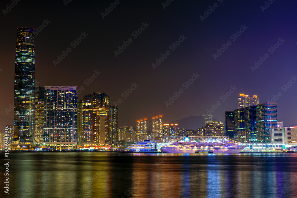Night view in Hong Kong