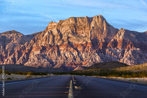 Morning On The Road in Red Rock, Nevada