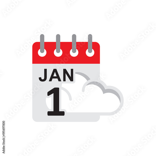 Cloud Calendar Logo Icon Design