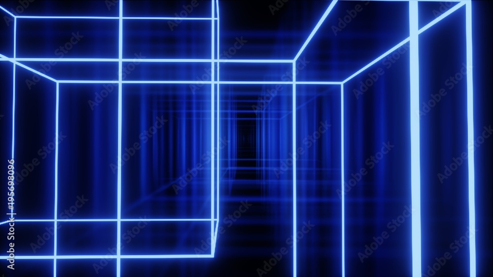 Glowing Blue Computer Matrix Glowing Blue Computer Matrix
