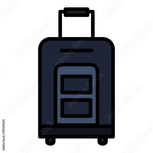 suitcase travel isolated icon