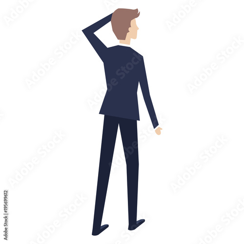 elegant businessman avatar character