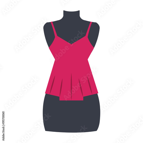 mannequin with sensual blouse for woman vector illustration design