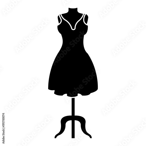 mannequin with elegant woman dress icon vector illustration design