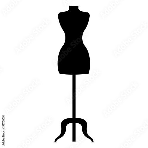 boutique mannequin isolated icon vector illustration design