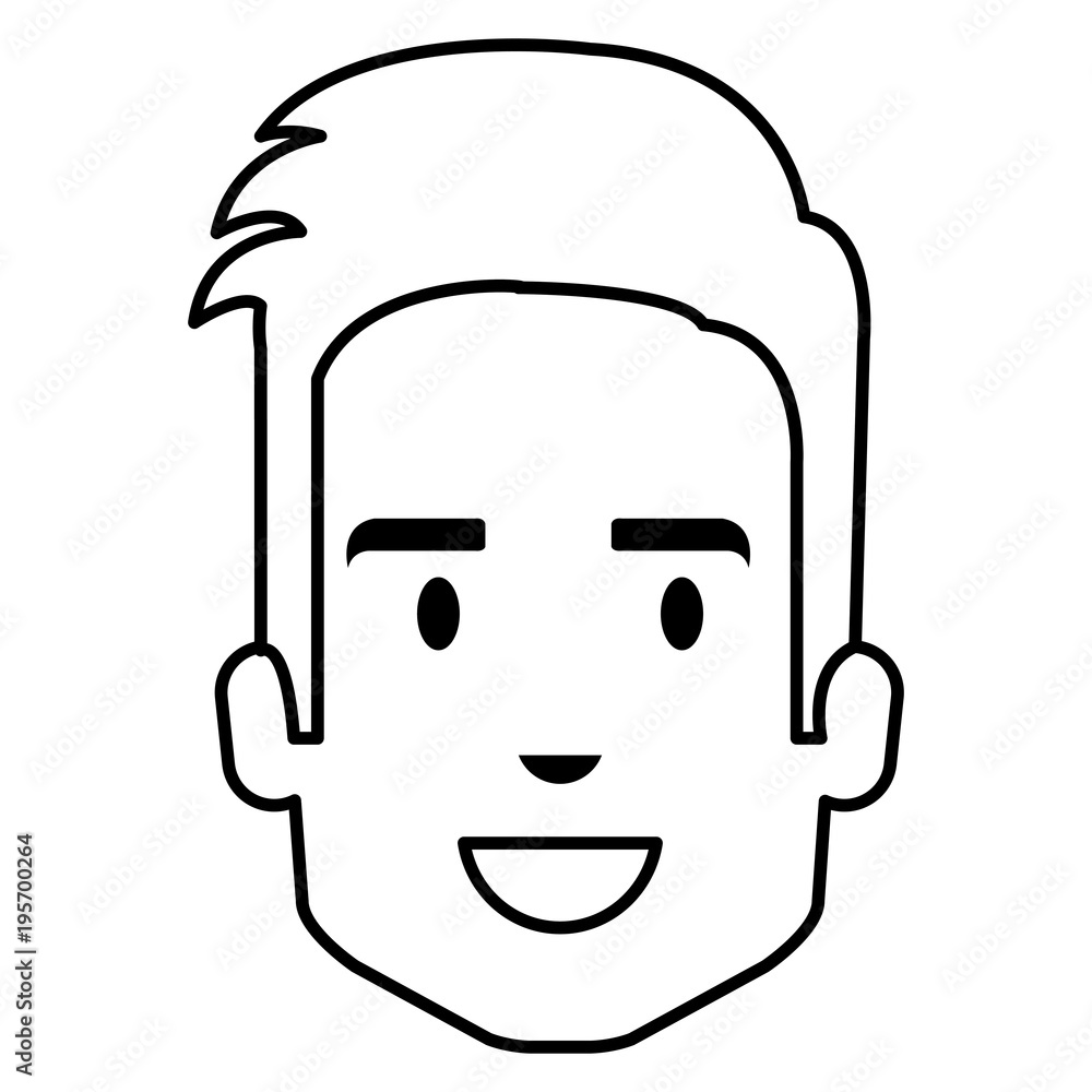 young man head avatar character vector illustration design young man head avatar character vector illustration design