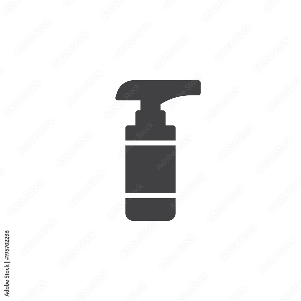 Spray bottle vector icon. filled flat sign for mobile concept and web design. Cleanser dispenser simple solid icon. Symbol, logo illustration. Pixel perfect vector graphics Spray bottle vector icon. filled flat sign for mobile concept and web design. Cleanser dispenser simple solid icon. Symbol, logo illustration. Pixel perfect vector graphics