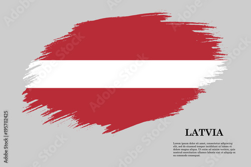 Free Download Latvia Grunge styled flag. Brush stroke background - GFXLoad