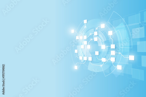 abstract circuit networking blockchain concept background