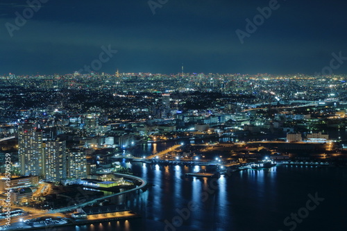 横浜港都市夜景