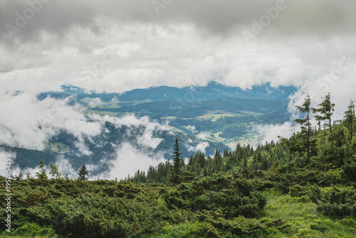 Beautiful mountains landscape in Carpathian.The wild nature