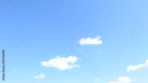 青空。下の方にかわいい雲です。タイムラプス動画