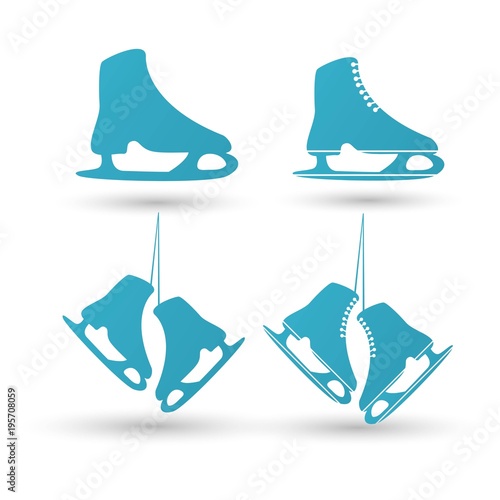 skates Icon. winter sign