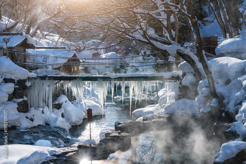 Beautiful scene of Japan in winter