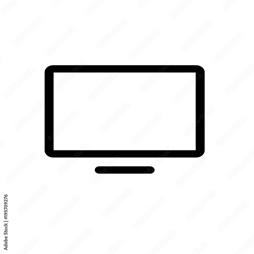 PC Icon vector. Simple flat symbol. Desktop Computer sign PC Icon vector. Simple flat symbol. Desktop Computer sign