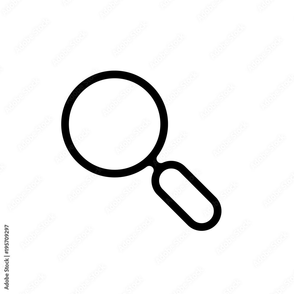 Vector magnifying glass icon Vector magnifying glass icon