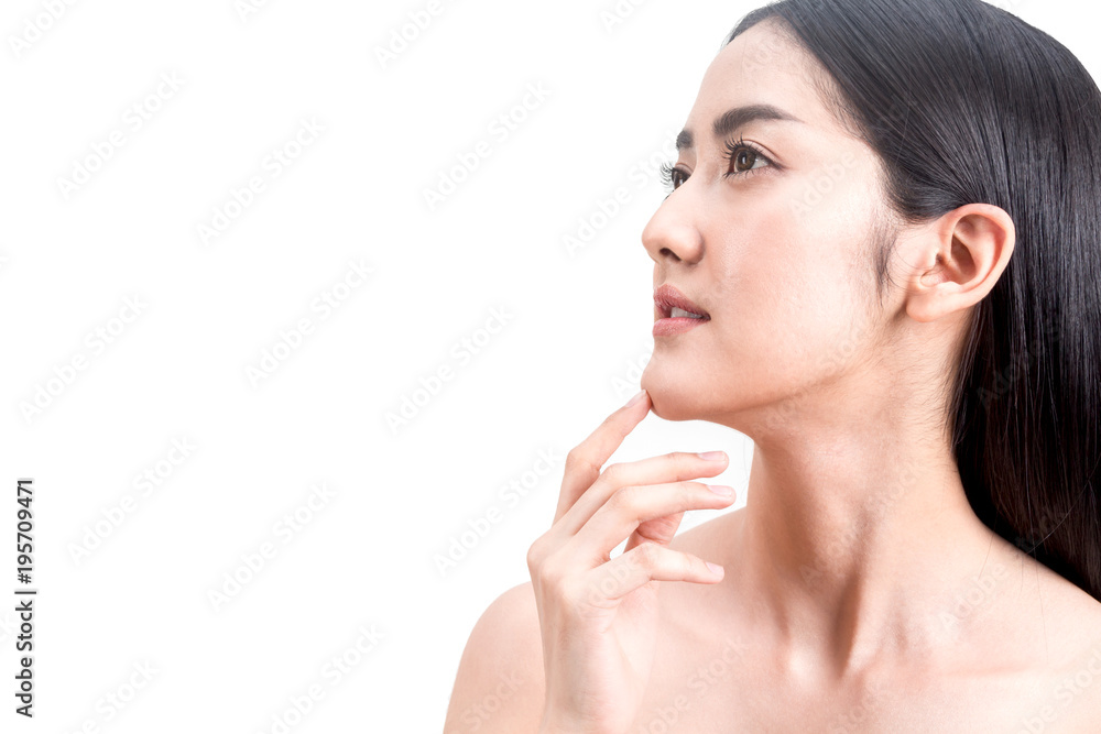 Beautiful woman beauty health care.beauty and spa.perfect fresh skin isolated on white Beautiful woman beauty health care.beauty and spa.perfect fresh skin isolated on white
