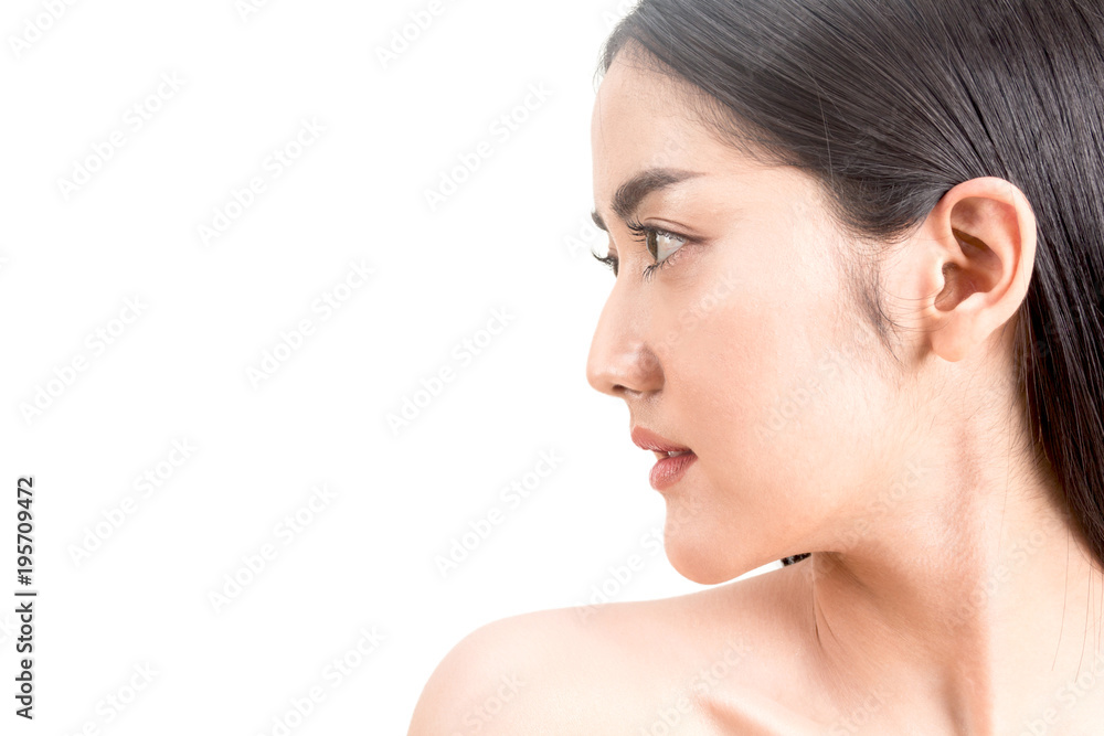 Beautiful woman beauty health care.beauty and spa.perfect fresh skin isolated on white Beautiful woman beauty health care.beauty and spa.perfect fresh skin isolated on white