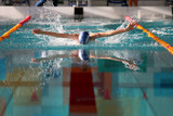 Swimming competition in high school, for young athletes 