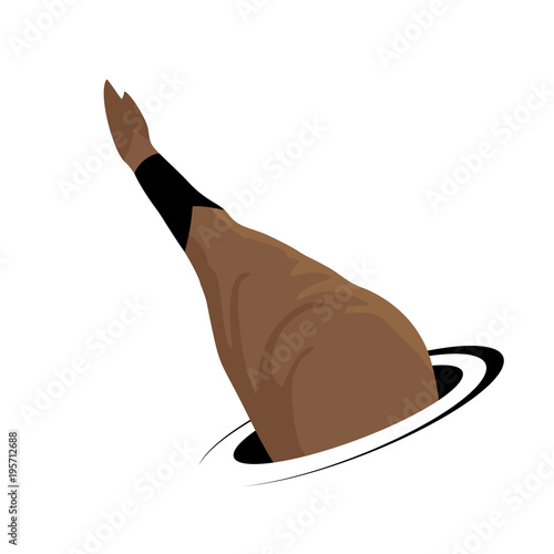 Iberian ham illustration