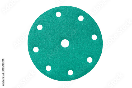 Sandpaper isolated on a white background. Top view.