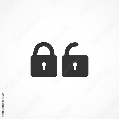 Vector image of a lock icon.