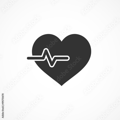 Vector image of a cardiology icon.