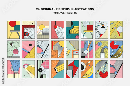 Universal vector seamless patterns set of simple elements