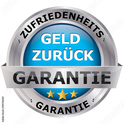 Geld Zurück Button Blau