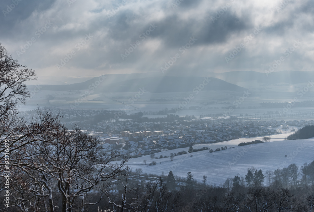 The winter landscape in Lower Saxony, Germany